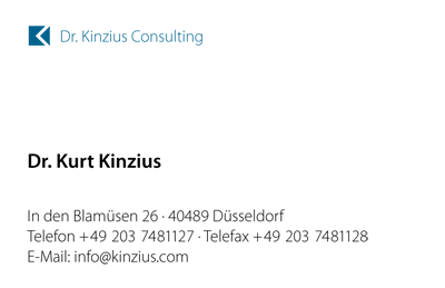 Dr. Kinzius Consulting, In den Blamüsen 26, 40489 Düsseldorf